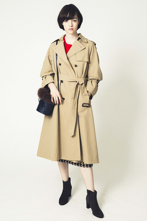 アルアバイル/allurevilleのコットンナイロンツイルトレンチコート