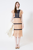 【Loulou Willoughby】ラッセルレース切替スカラップワンピース