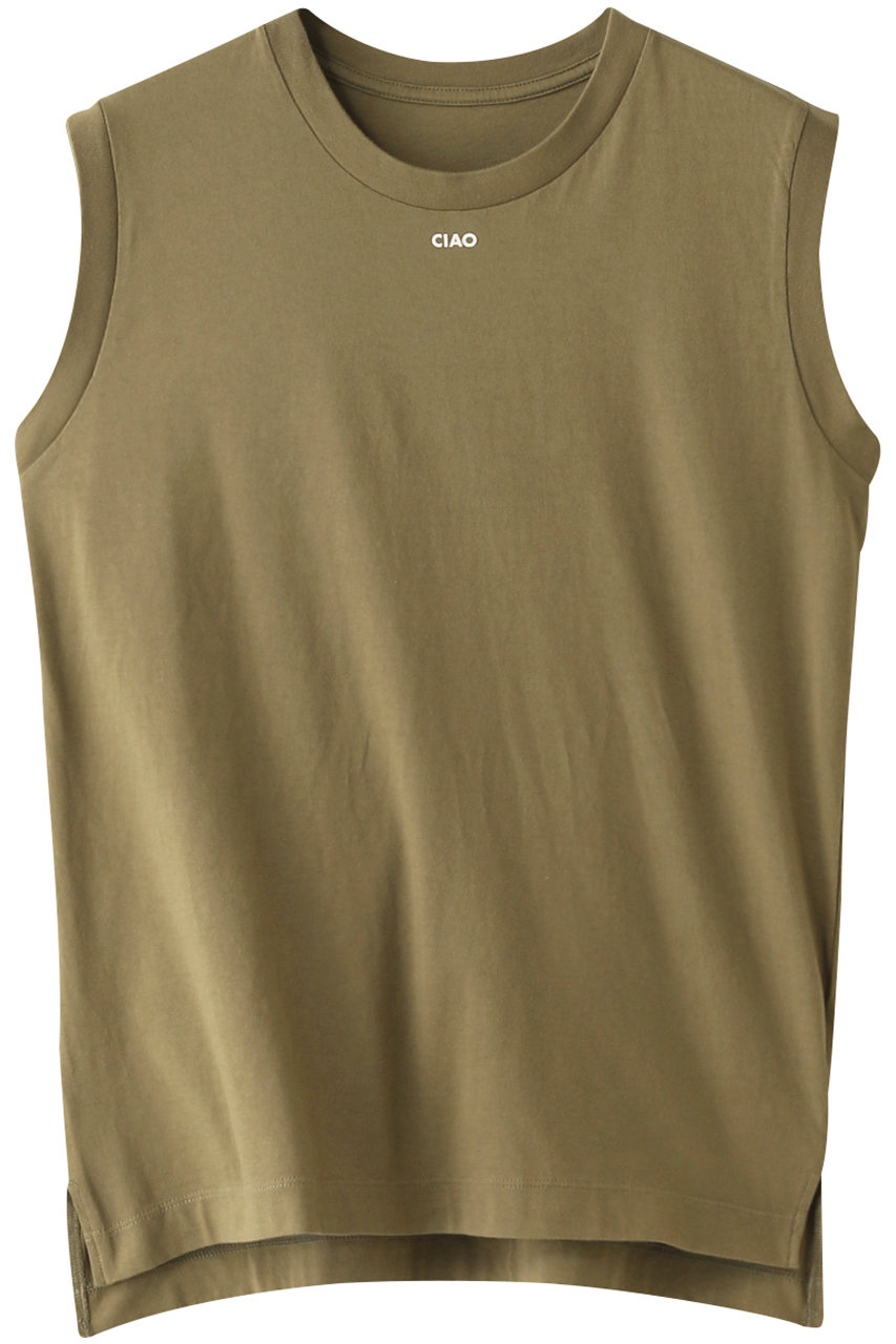 1er Arrondissement プルミエ アロンディスモン 【upper hights】THE SLEEVELESS TEE カーキ