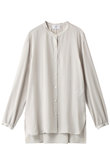 ノーカラーロングスリーブブラウス