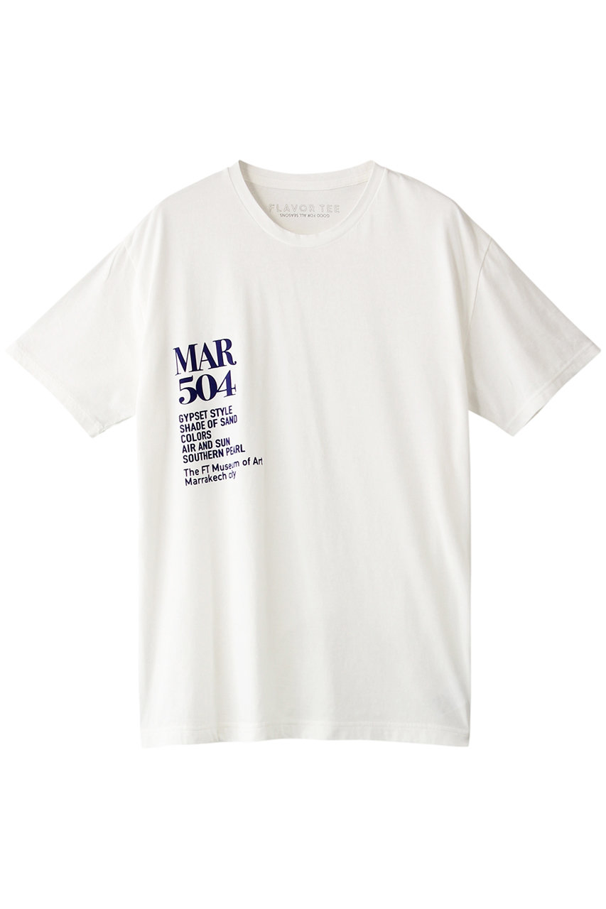 1er Arrondissement プルミエ アロンディスモン 【FLAVOR TEE】プリントTシャツ ホワイト