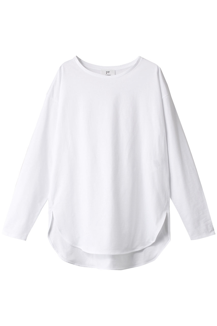 プルミエ アロンディスモン/1er ArrondissementのロータスクロスジャージーロングTシャツ(オフホワイト/B1031AUB200)