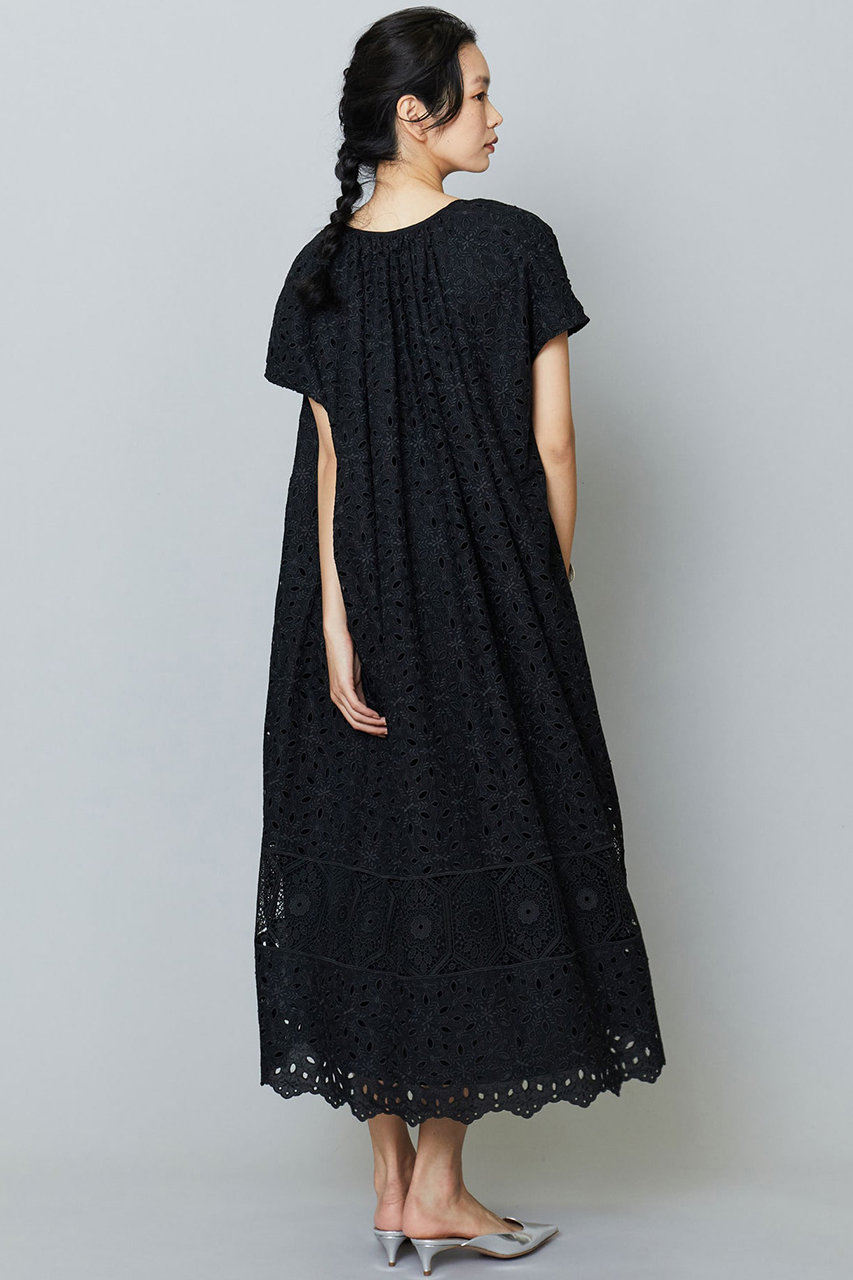 【美品】プルミエアロンディスモン ラミーコットンギャザーワンピース 美品】プルミエアロンディスモン ラミーコットンギャザー