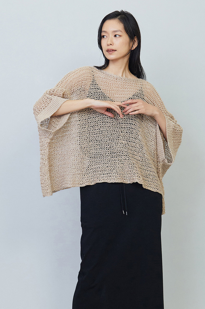 HERMES カシミヤ 100% プルオーバー ニット ポンチョ