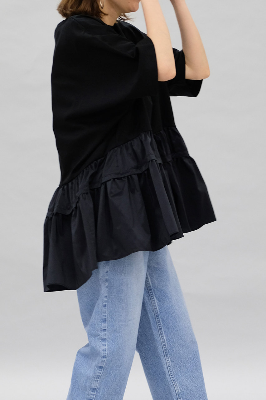 【極美品】1er Arrondissement コットンポンチタフタトップス 黒 1er Arrondissement(プルミエ アロンディスモン)｜コットン