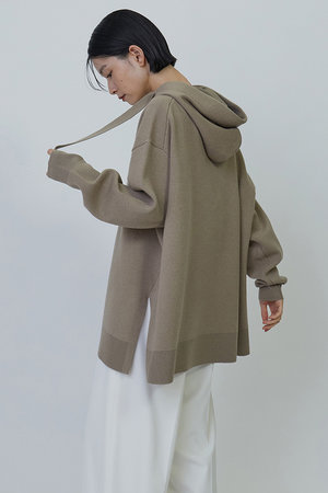 プルミエ アロンディスモン/1er Arrondissementのウールカシミアダブルフェイスフーディー(110300/110304)