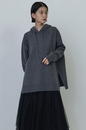 プルミエ アロンディスモン/1er Arrondissementのウールカシミアダブルフェイスフーディー(110300/110304)