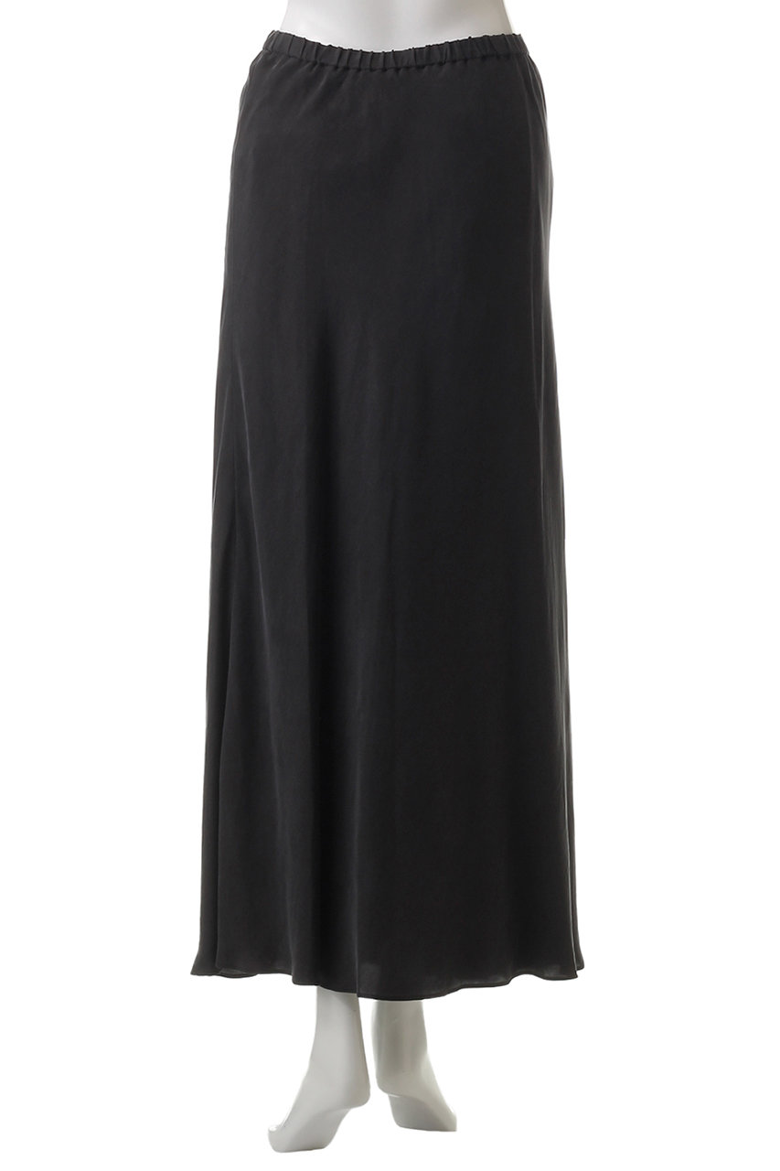 プルミエアロンディスモン ミルフィーユ プリーツ ロングスカート 黒