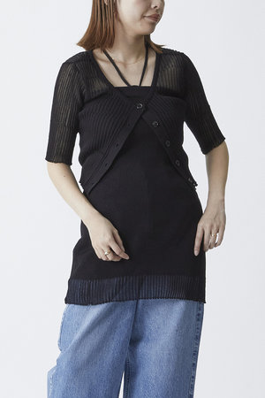 プルミエ アロンディスモン/1er Arrondissementの【NEPLA.】シアーリブニット 3WAYベアトップワンピース(110500/110505)