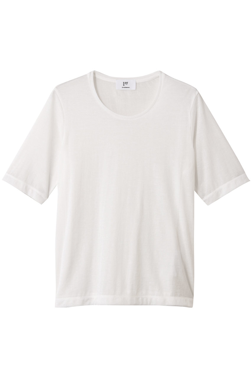 1er Arrondissement シアーTシャツ (オフホワイト, F) プルミエ アロンディスモン ELLE SHOP 1er Arrondissement シアーTシャツ (オフホワイト, F) プルミエ アロンディスモン ELLE SHOP