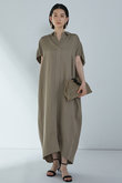 テンセルリネンシャツワンピース
