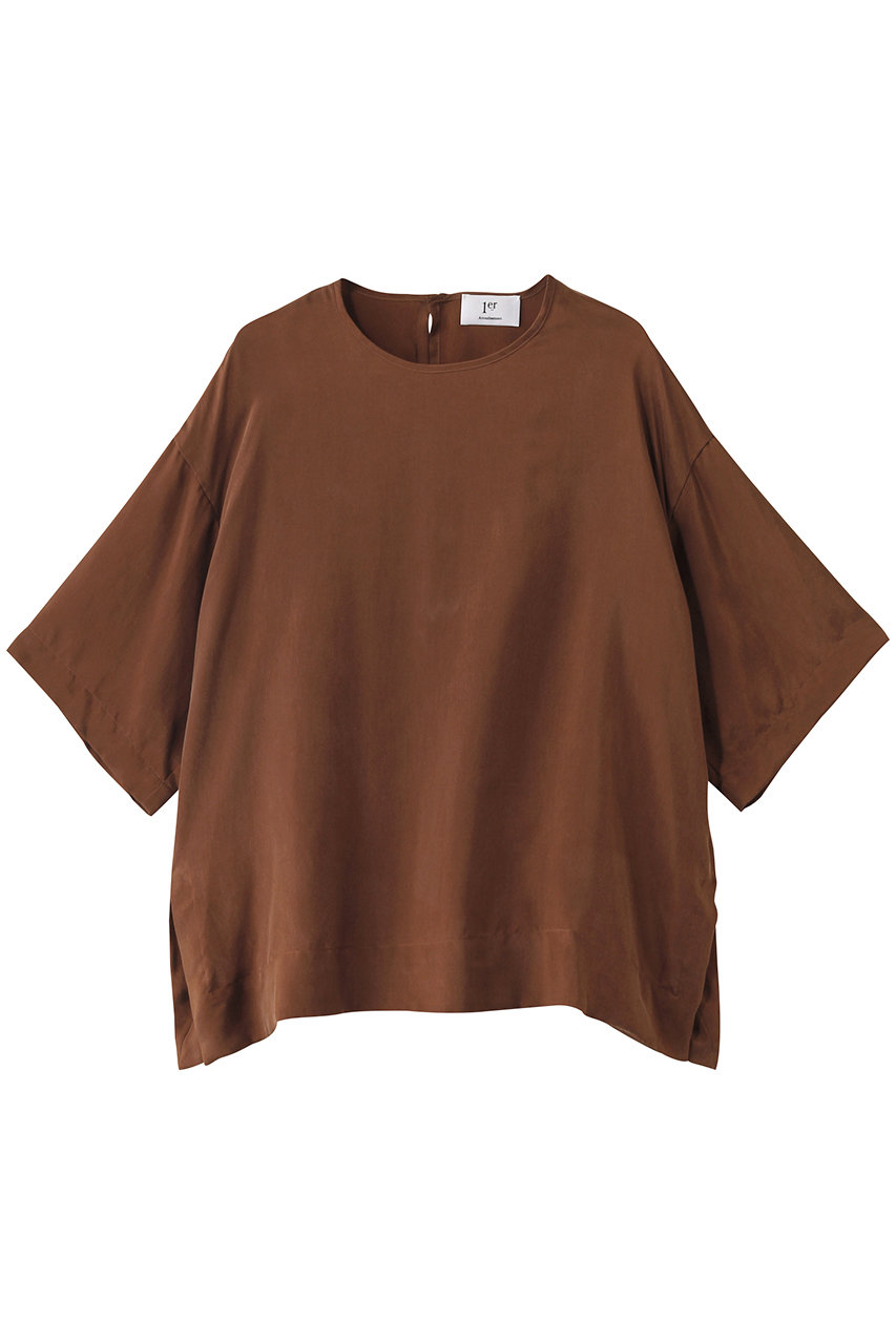 1er Arrondissement キュプラフィブリルTブラウス (ブラウン, 36) プルミエ アロンディスモン ELLE SHOP 1er Arrondissement キュプラフィブリルTブラウス (ブラウン, 36) プルミエ アロンディスモン ELLE SHOP