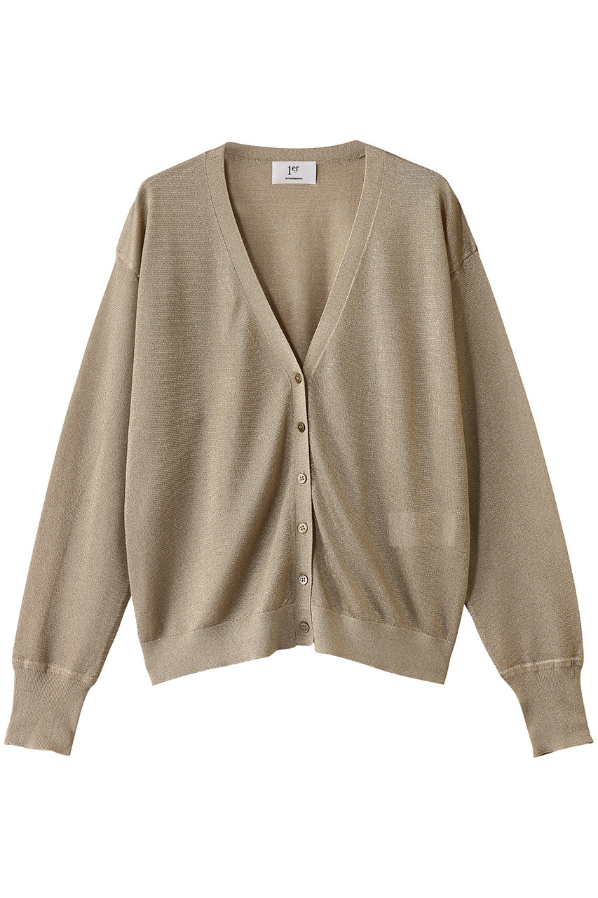 1er Arrondissement メタルライクカーディガン (ゴールド, F) プルミエ アロンディスモン ELLE SHOP 1er Arrondissement メタルライクカーディガン (ゴールド, F) プルミエ アロンディスモン ELLE SHOP