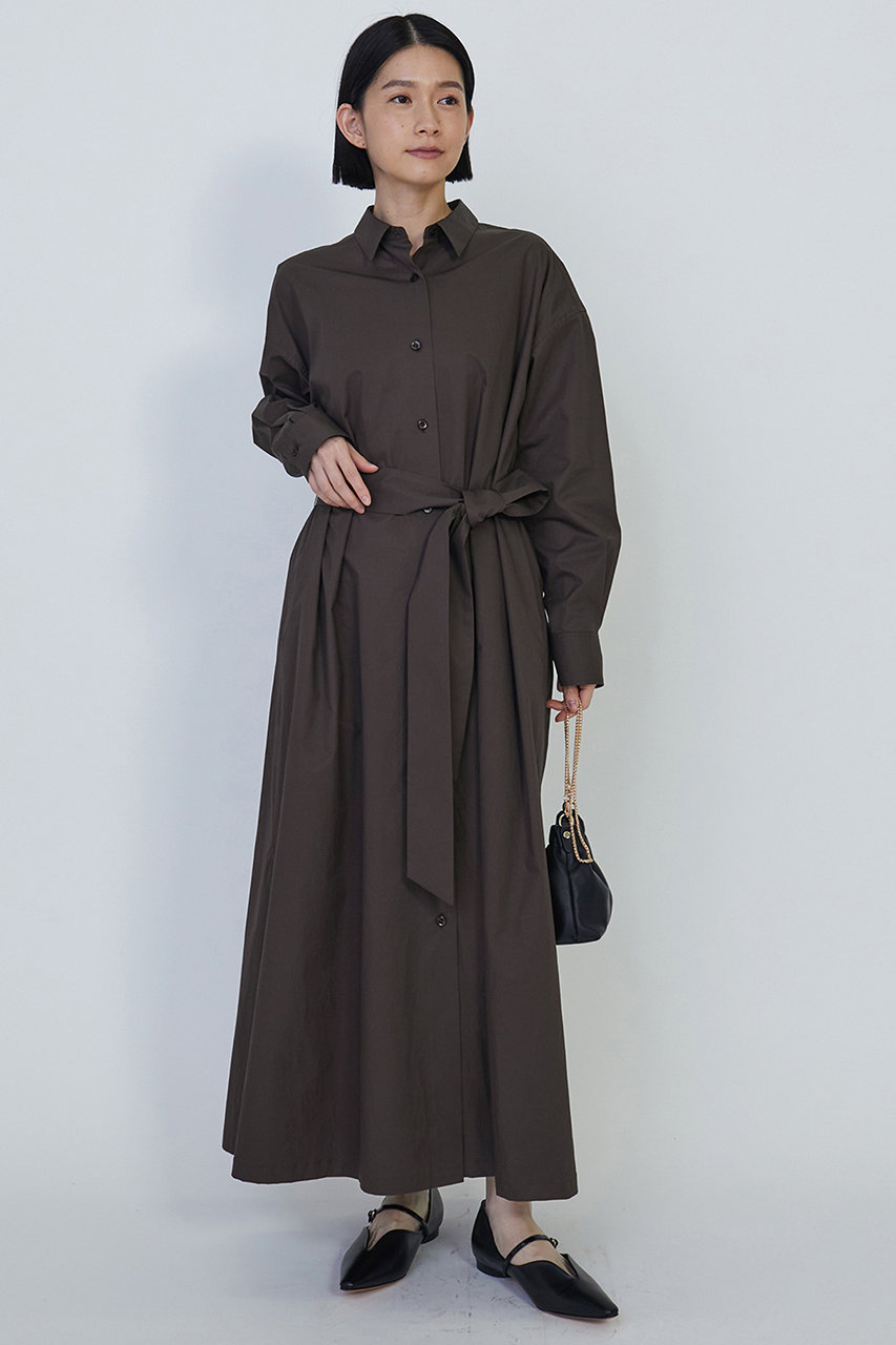 1er Arrondissement ハイポリコットンシャツドレス (ダークブラウン, 38) プルミエ アロンディスモン ELLE SHOP 1er Arrondissement ハイポリコットンシャツドレス (ダークブラウン, 38) プルミエ アロンディスモン ELLE SHOP