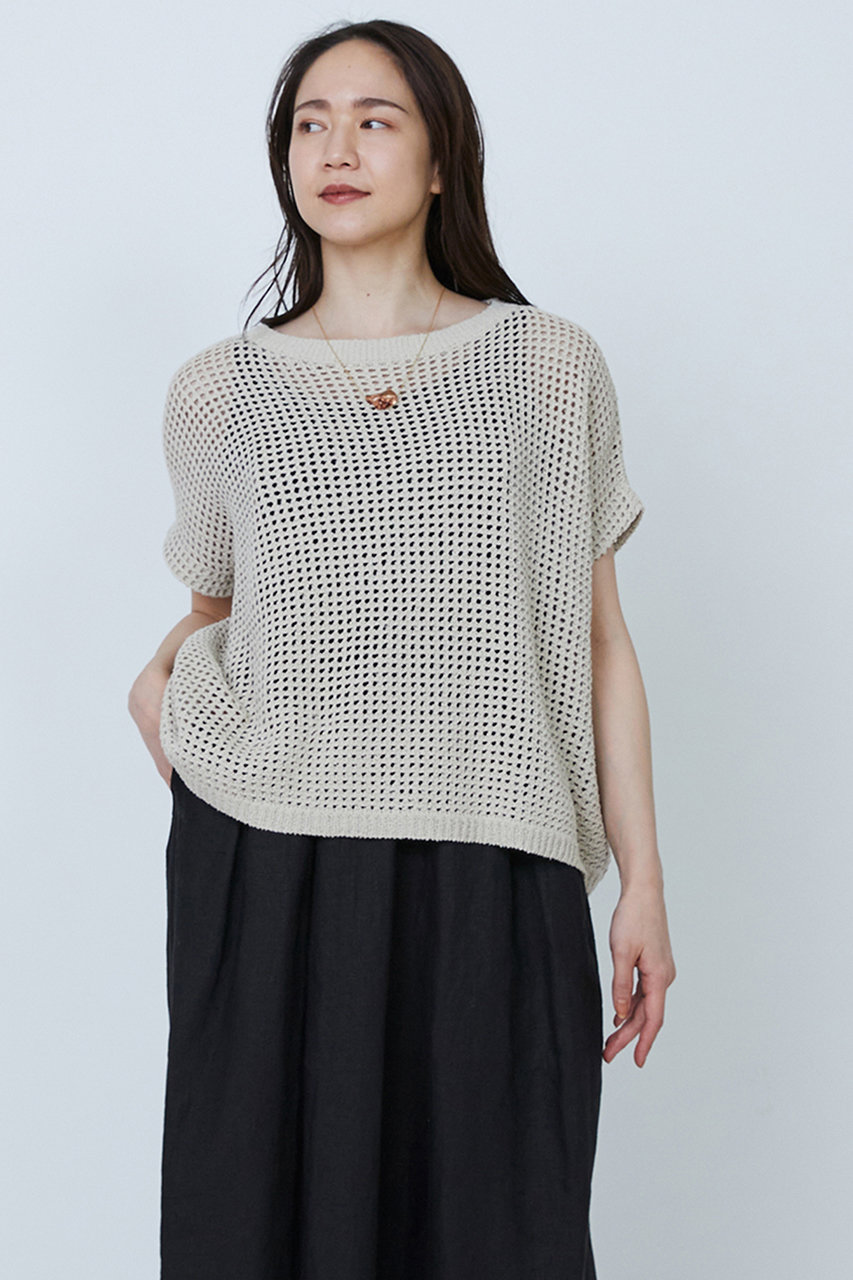 1er Arrondissement メッシュオーバープルオーバー (ベージュ, F) プルミエ アロンディスモン ELLE SHOP 1er Arrondissement メッシュオーバープルオーバー (ベージュ, F) プルミエ アロンディスモン ELLE SHOP