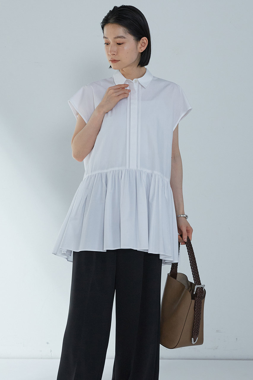 1er Arrondissement タイプライターティアードブラウス (オフホワイト, 38) プルミエ アロンディスモン ELLE SHOP 1er Arrondissement タイプライターティアードブラウス (オフホワイト, 38) プルミエ アロンディスモン ELLE SHOP