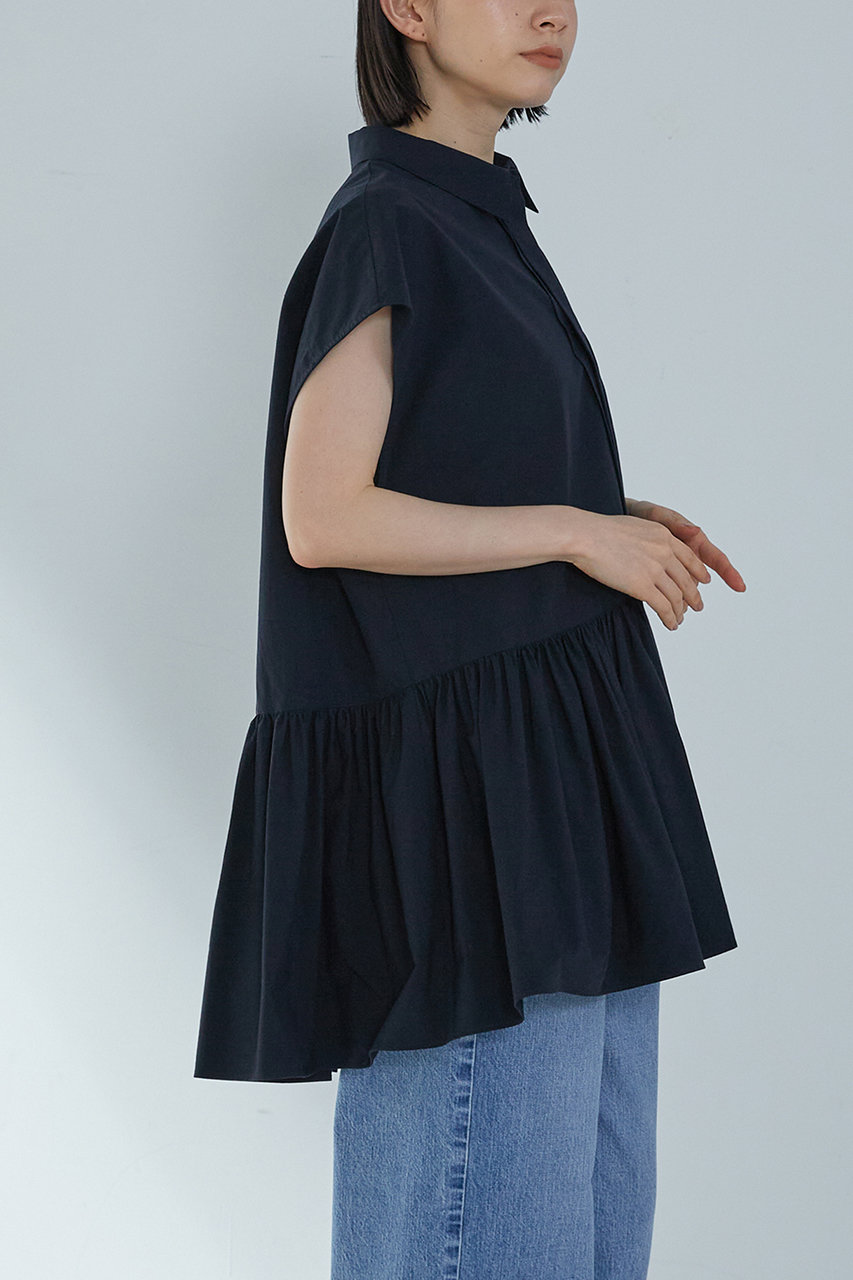 1er Arrondissement タイプライターティアードブラウス (ネイビー, 36) プルミエ アロンディスモン ELLE SHOP 1er Arrondissement タイプライターティアードブラウス (ネイビー, 36) プルミエ アロンディスモン ELLE SHOP