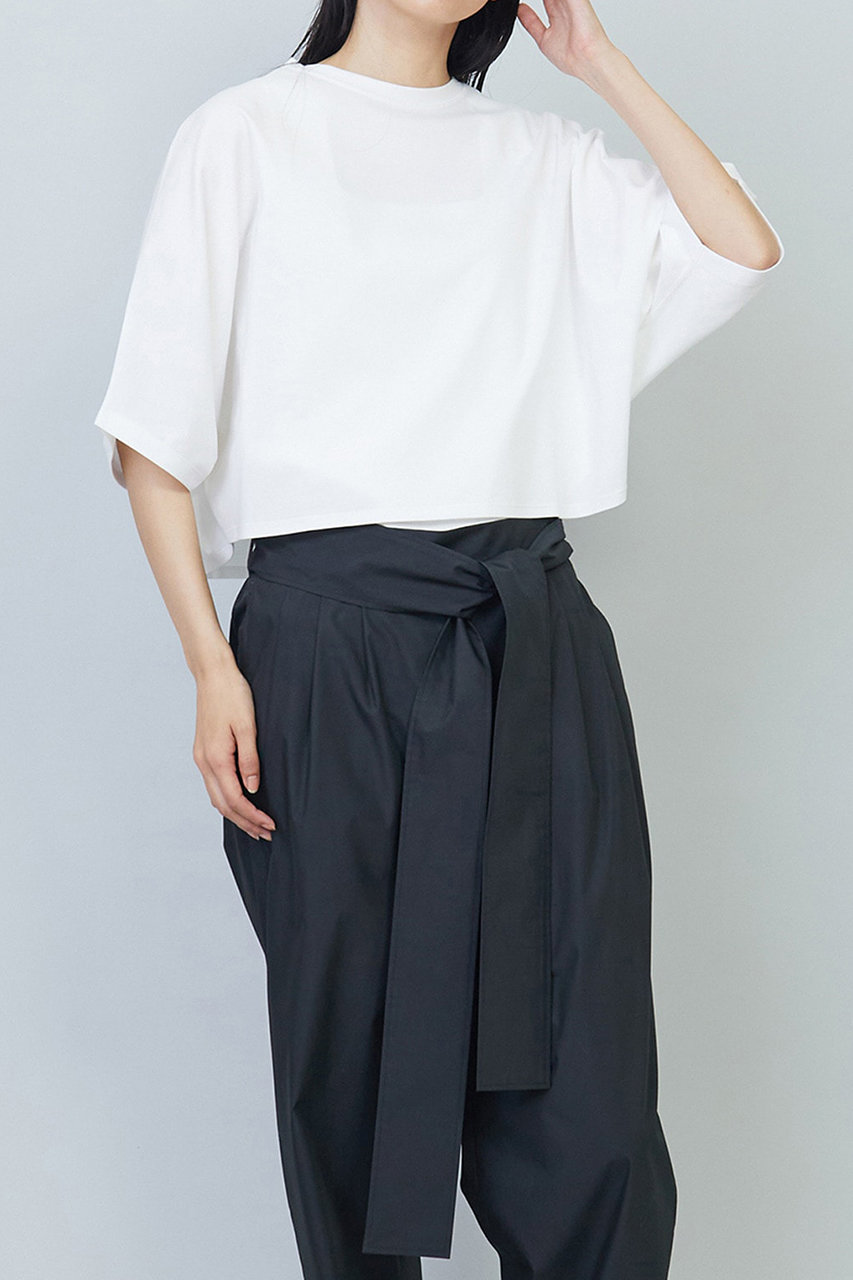 1er Arrondissement ハイゲージポンチクロップドTシャツ (オフホワイト, F) プルミエ アロンディスモン ELLE SHOP 1er Arrondissement ハイゲージポンチクロップドTシャツ (オフホワイト, F) プルミエ アロンディスモン ELLE SHOP