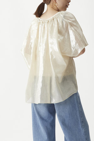 プルミエ アロンディスモン/1er Arrondissementのコットン箔プリントブラウス(110400/110402)