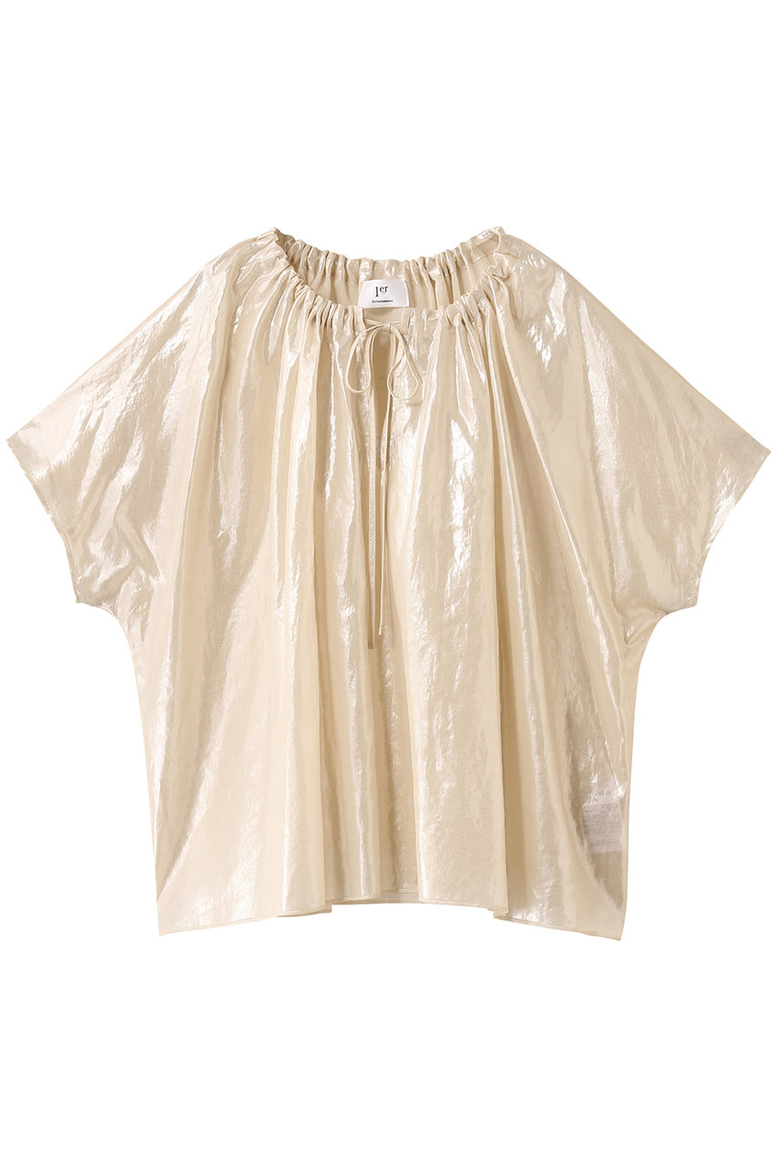 1er Arrondissement コットン箔プリントブラウス (ゴールド, F) プルミエ アロンディスモン ELLE SHOP 1er Arrondissement コットン箔プリントブラウス (ゴールド, F) プルミエ アロンディスモン ELLE SHOP