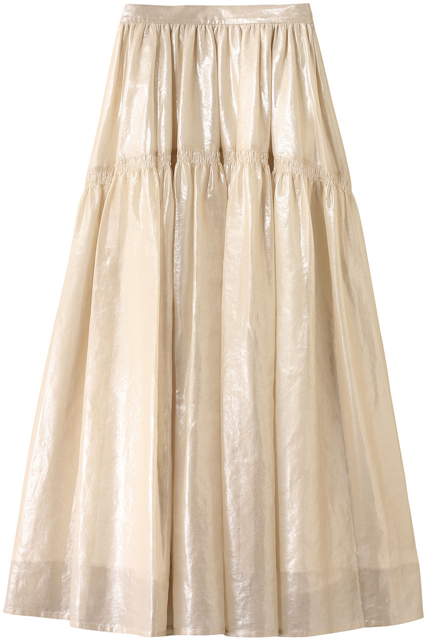 プルミエ アロンディスモン/1er Arrondissementのコットン箔プリントスカート(ゴールド/B1053AFS047)