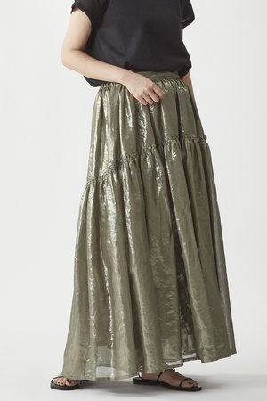 プルミエ アロンディスモン/1er Arrondissementのコットン箔プリントスカート(110700/110703)