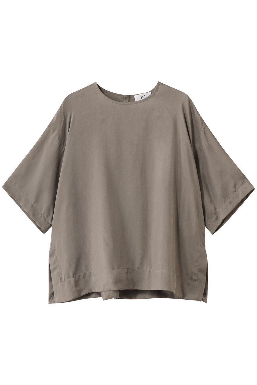 1er Arrondissement キュプラフィブリルTブラウス (グレージュ, 36) プルミエ アロンディスモン ELLE SHOP 1er Arrondissement キュプラフィブリルTブラウス (グレージュ, 36) プルミエ アロンディスモン ELLE SHOP