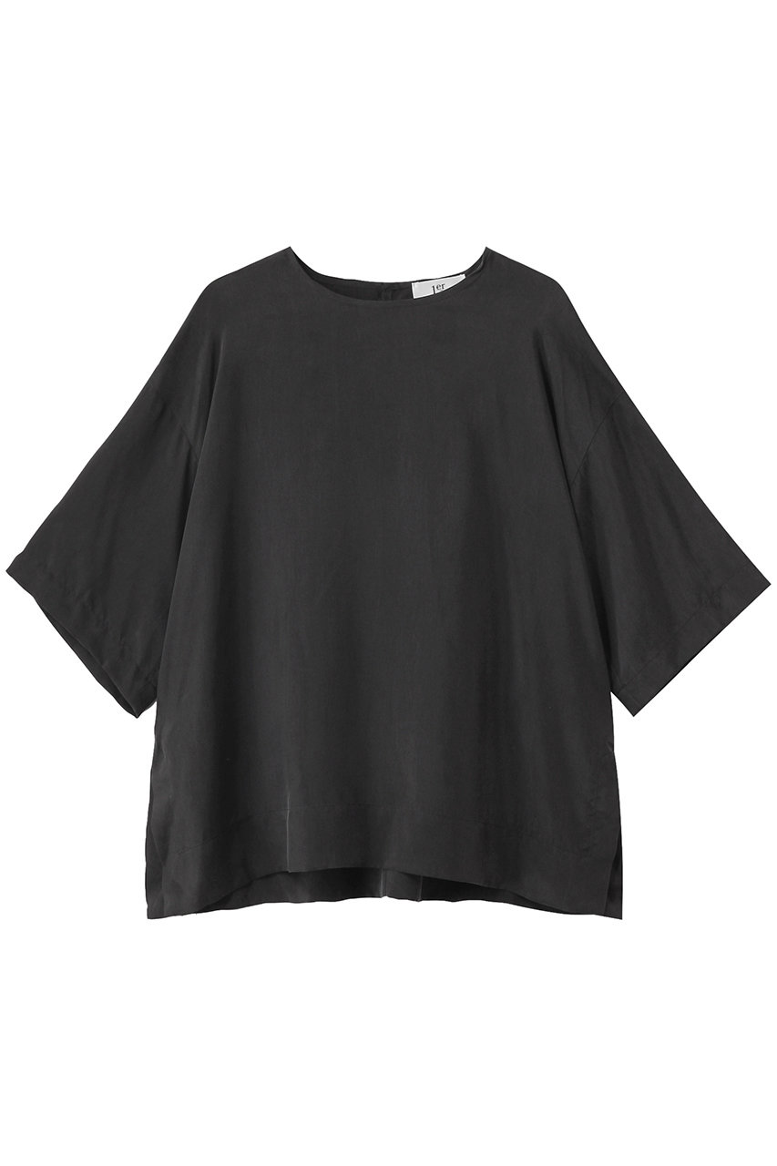 1er Arrondissement キュプラフィブリルTブラウス (ブラック, 36) プルミエ アロンディスモン ELLE SHOP 1er Arrondissement キュプラフィブリルTブラウス (ブラック, 36) プルミエ アロンディスモン ELLE SHOP