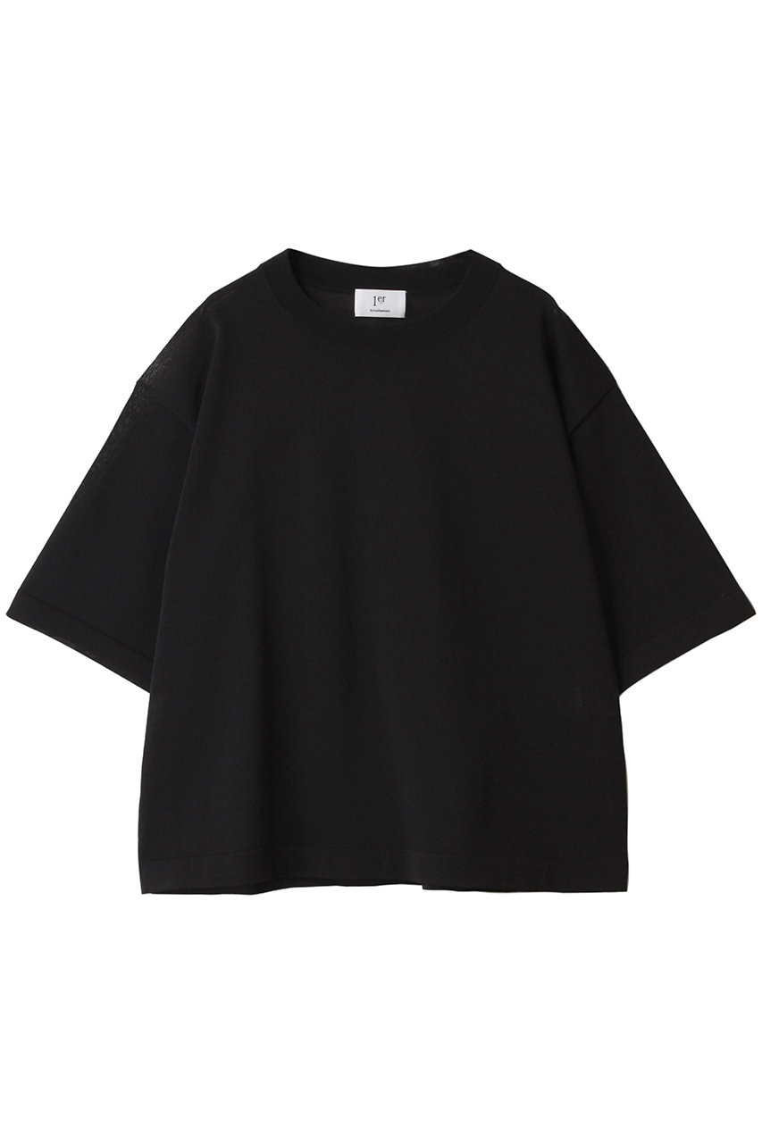 1er Arrondissement ドライニットTシャツ (ブラック, F) プルミエ アロンディスモン ELLE SHOP 1er Arrondissement ドライニットTシャツ (ブラック, F) プルミエ アロンディスモン ELLE SHOP