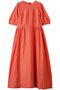 ショルダーギャザーワンピース プルミエ アロンディスモン/1er Arrondissement オレンジ