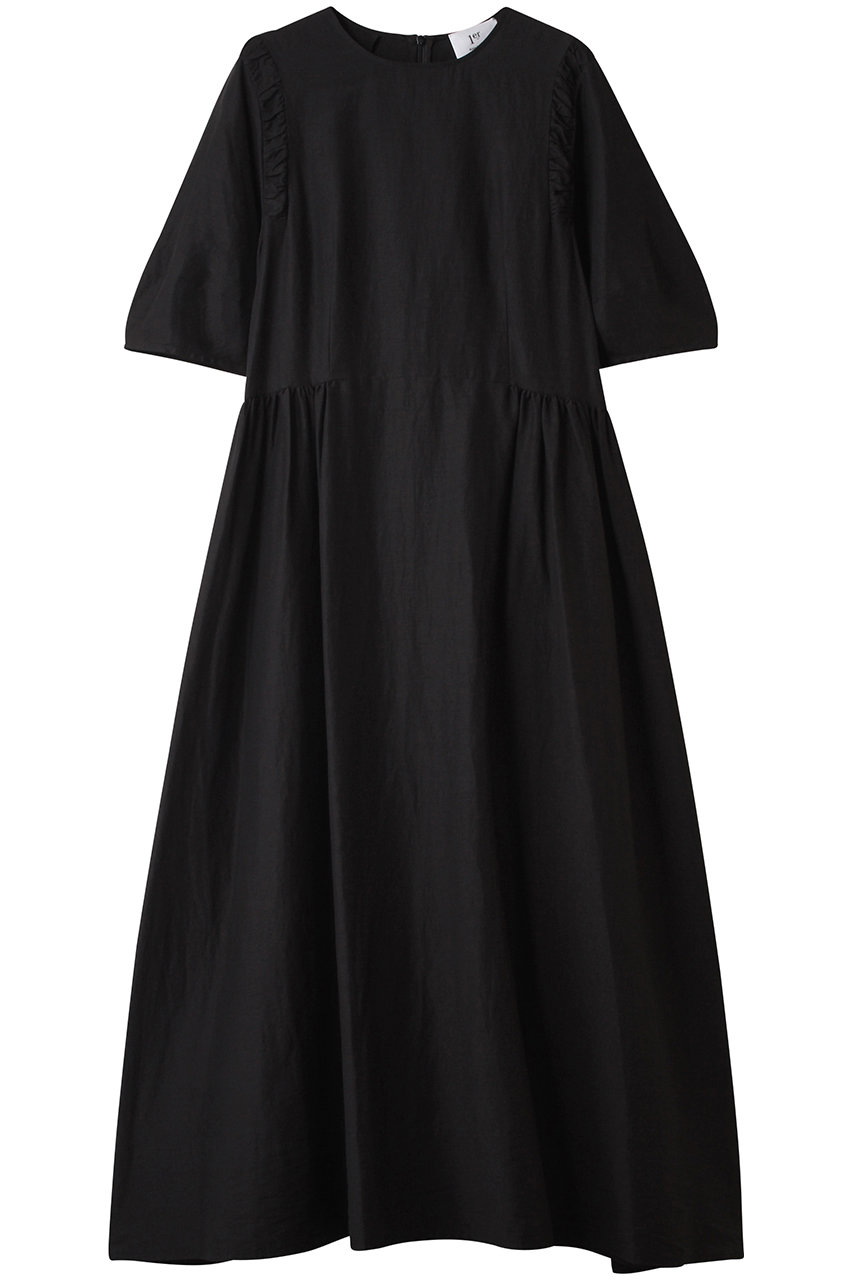 プルミエ アロンディスモン/1er Arrondissementのショルダーギャザーワンピース(ブラック/B1053AFA011)