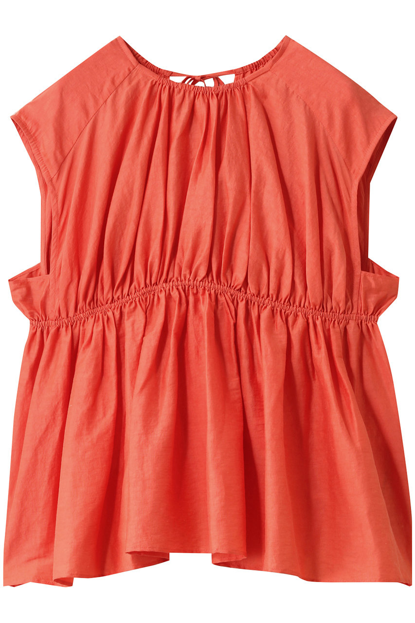 プルミエ アロンディスモン/1er Arrondissementのギャザーネックブラウス(オレンジ/B1053AFB012)