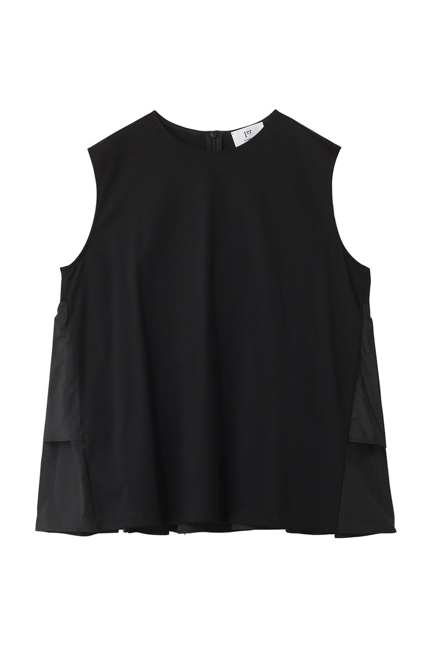 プルミエ アロンディスモン/1er Arrondissementのポンチ×タフタバックティアードプルオーバー(ブラック/B1053AUB204)