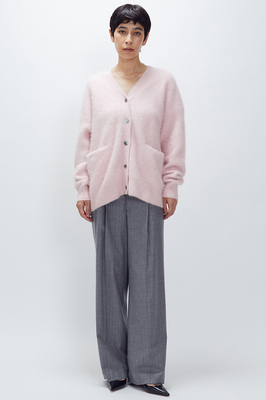 タグ付き／未使用 CASIMICOファーカシミヤ カーディガン　ピンク 1er Arrondissement(プルミエ アロンディスモン)｜FOXカシミア