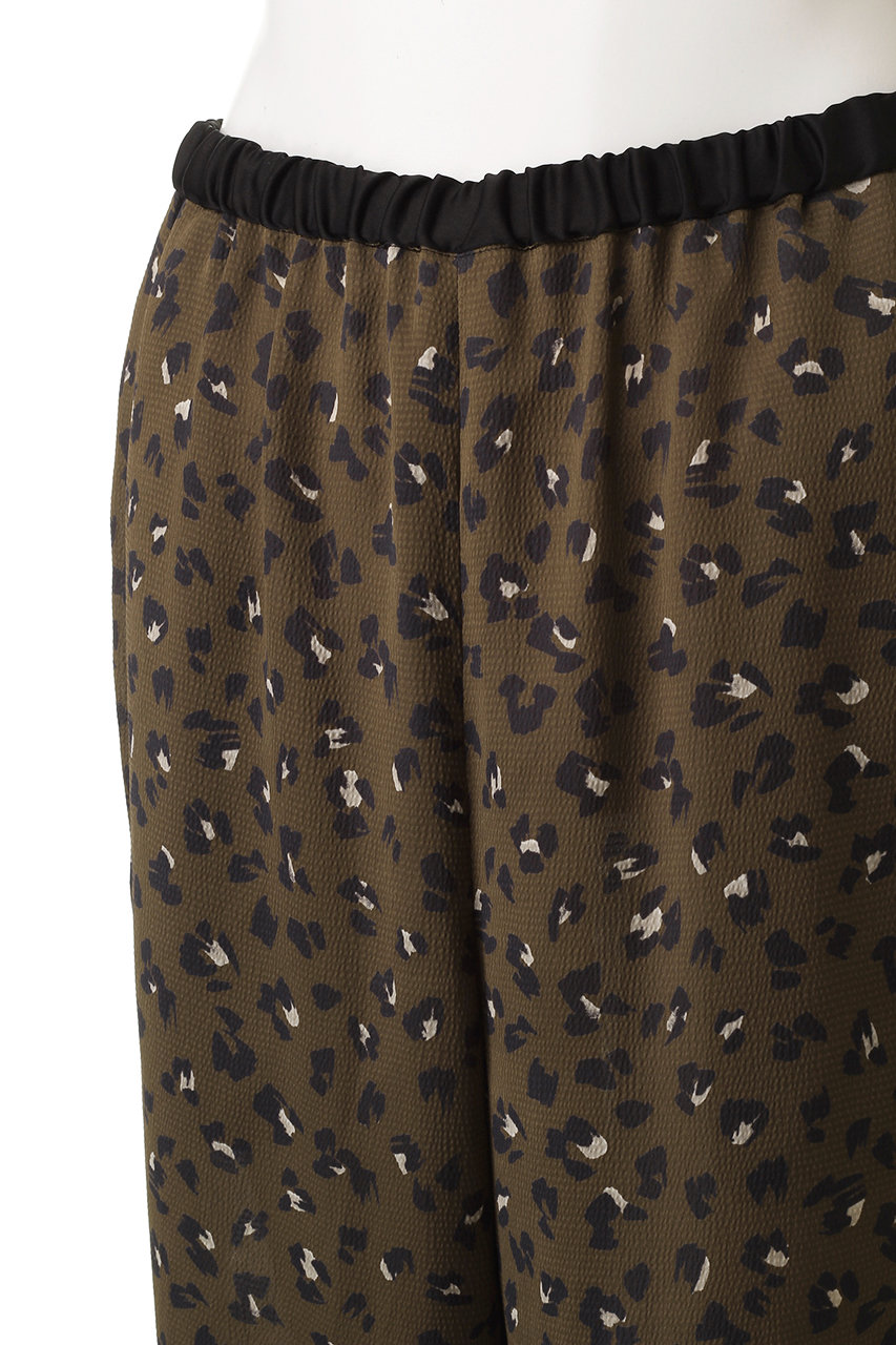 ⭕専用⭕プルミエアロンディスモン　レオパード柄パンツ　カーキブラウン　38 ⭕専用⭕プルミエアロンディスモン レオパード柄パンツ