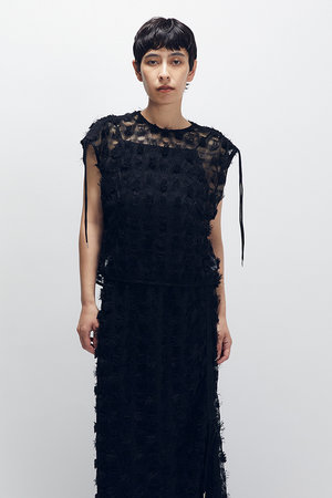 プルミエ アロンディスモン/1er Arrondissementの【near.nippon】ポップコーンレースドロストトップス(110400/110401)