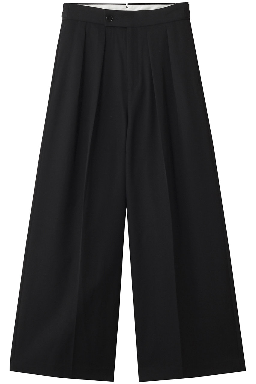 1er Arrondissement TWドスキンワイドトラウザー (ブラック, 36) プルミエ アロンディスモン ELLE SHOP