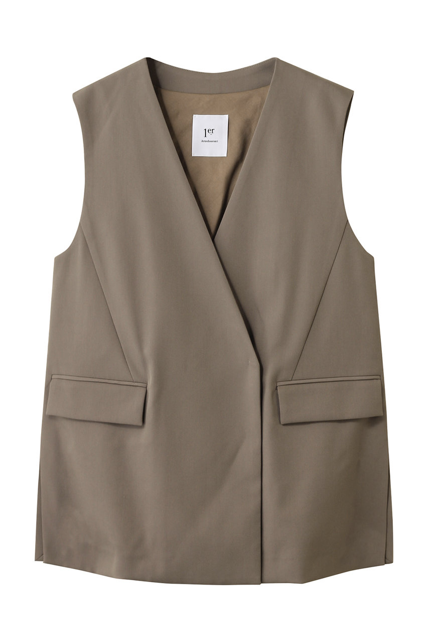 プルミエ アロンディスモン/1er ArrondissementのTWドスキンノーカラージレ(モカ/B1053AFV034)