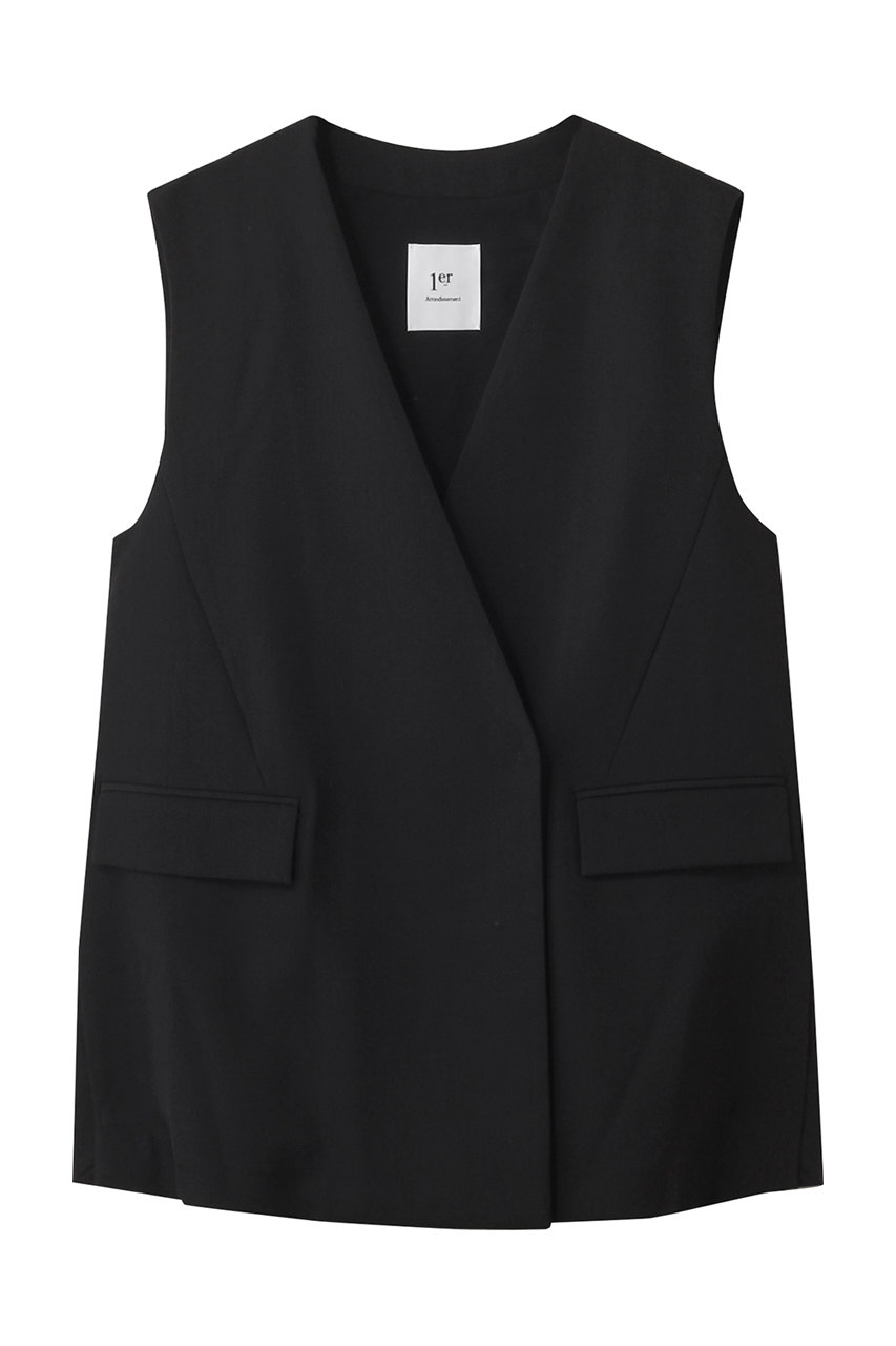 プルミエ アロンディスモン/1er ArrondissementのTWドスキンノーカラージレ(ブラック/B1053AFV034)