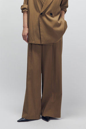 1er Arrondissement チノパンツ コットンリネンチノパンツ】｜1er Arrondissement（プルミエ