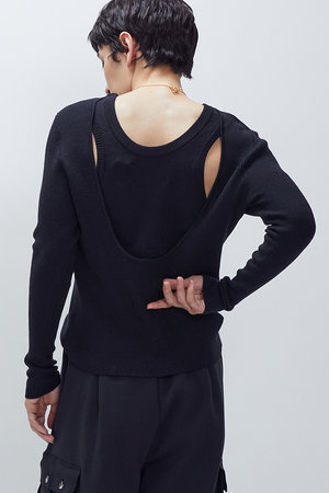 プルミエ アロンディスモン/1er Arrondissementの【LOWER】14Gオープンバックニット(110300/110301)