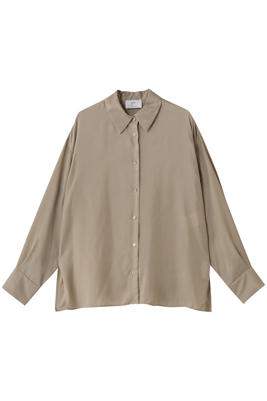プルミエ アロンディスモン/1er Arrondissementのキュプラフィブリルシャツ(ベージュ/B1054AFB007)