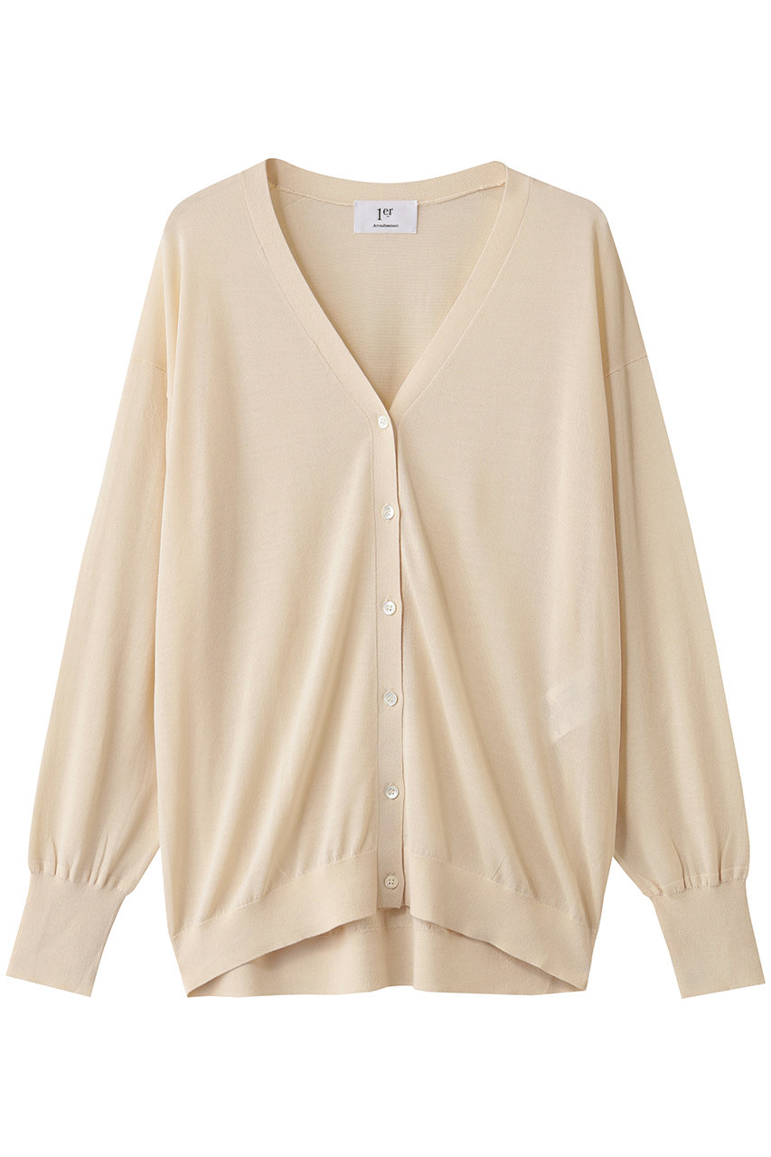 プルミエ アロンディスモン/1er Arrondissementのアセテートウールカーディガン(クリーム/B1054AKD406)