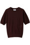 アセテートウールショートスリーブニット プルミエ アロンディスモン/1er Arrondissement ブラウン