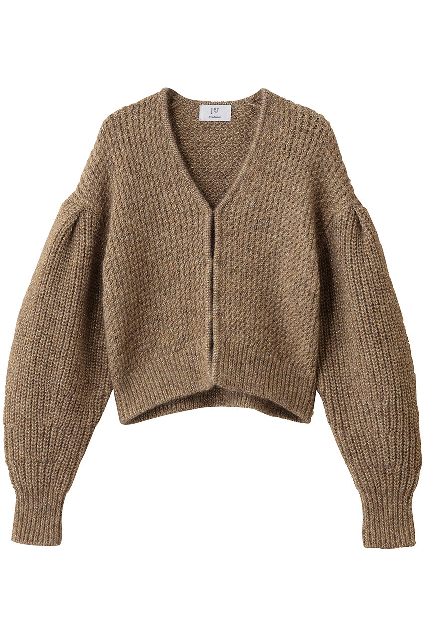 ラメモヘアリリヤーンボレロカーディガン