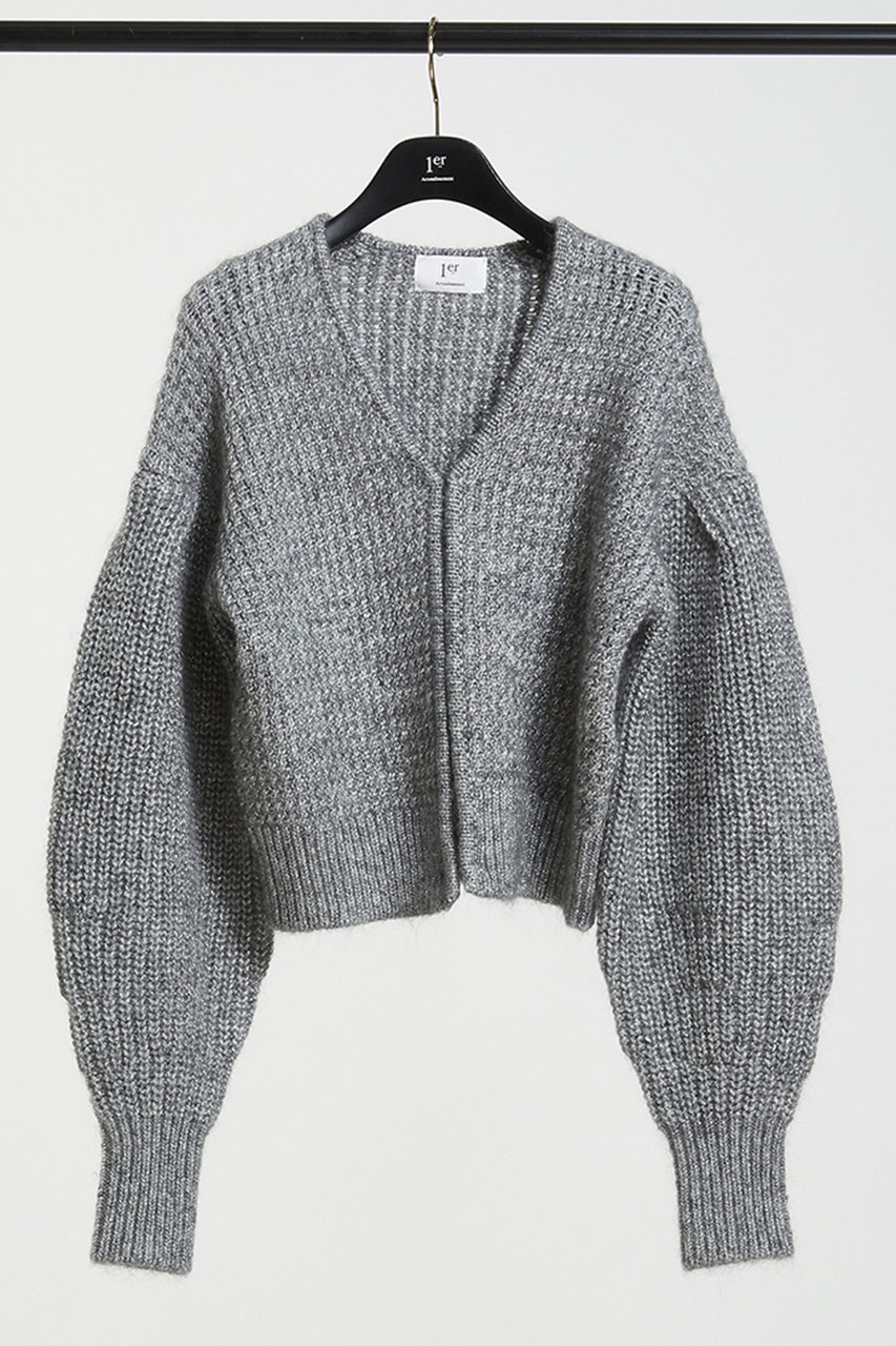 ラメモヘアリリヤーンボレロカーディガン