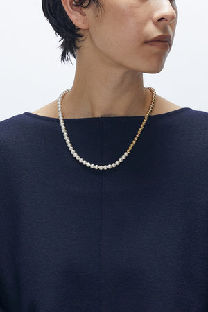 プルミエ アロンディスモン/1er Arrondissementの【Bijou R.I】メタリック×パールネックレス(150200/150201)