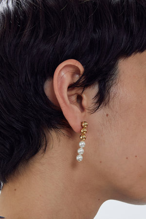 プルミエ アロンディスモン/1er Arrondissementの【Bijou R.I】メタリック×パールピアス（両耳）(150100/150101)