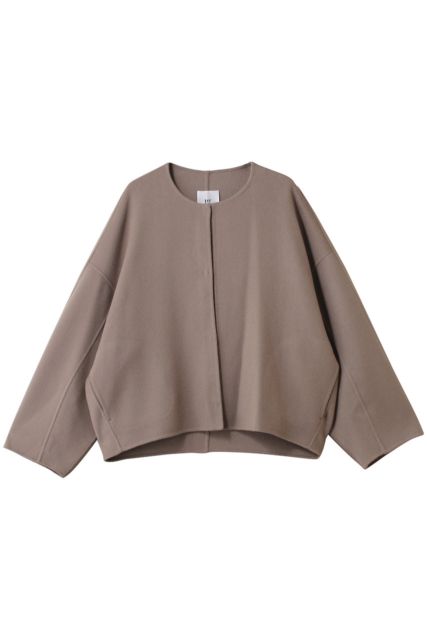 1er Arrondissement ダブルビーバーコクーンショートコート (モカ, 36) プルミエ アロンディスモン ELLE SHOP 1er Arrondissement ダブルビーバーコクーンショートコート (モカ, 36) プルミエ アロンディスモン ELLE SHOP