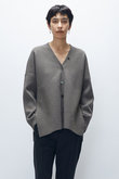 ウールコットンスムースニットカーディガン